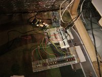 Control centre  Raspberry Pi, CDU, relays and switches all combine to control the various points around the track.